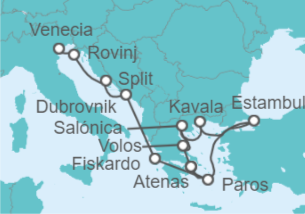 Itinerario del Crucero Islas Griegas, Turquía y Croacia - Explora Journeys