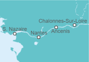 Itinerario del Crucero Crucero en familia - Crucero por los Castillos del Loira  - CroisiEurope