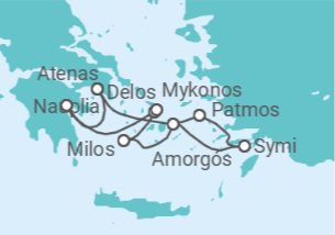 Itinerario del Crucero Grecia - Ponant