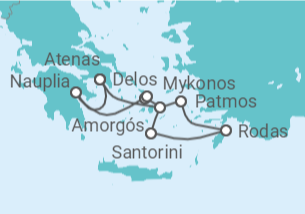 Itinerario del Crucero Grecia - Ponant