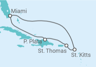Itinerario del Crucero República Dominicana e Islas Vírgenes - Celebrity Cruises