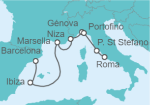 Itinerario del Crucero Francia, Italia - Explora Journeys