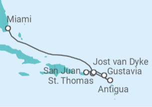 Itinerario del Crucero Un viaje de calas paradisíacas y esencia puertorriqueña - Explora Journeys