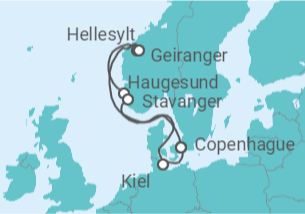 Itinerario del Crucero Tierra de los Vikingos - Costa Cruceros