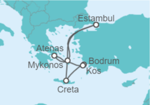 Itinerario del Crucero Estambul e Islas Griegas - Costa Cruceros