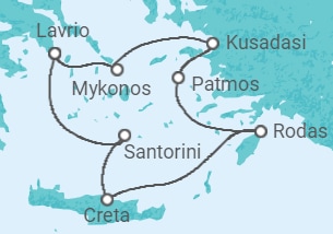 Itinerario del Crucero Icónicas Islas Griegas - Celestyal Cruises