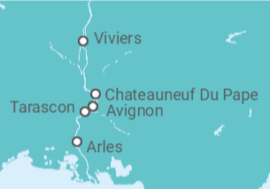 Itinerario del Crucero Joyas del Sur de Francia - Riverside