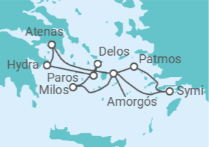 Itinerario del Crucero Grecia - Ponant