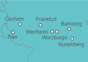 Itinerario del Crucero De Nuremberg a Trier - Riverside