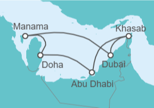 Itinerario del Crucero Desierto asombroso - Celestyal Cruises
