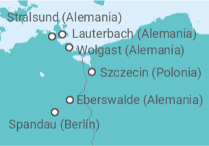Itinerario del Crucero De Berlín a Stralsund - CroisiEurope