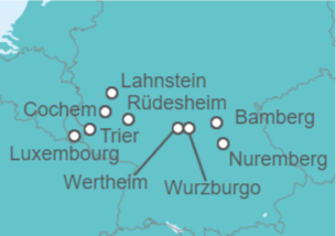 Itinerario del Crucero Nuremberg - Amacerto - AmaWaterways