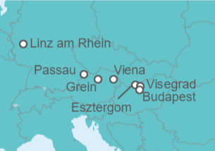 Itinerario del Crucero De Passau a Budapest  - Riverside