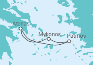 Itinerario del Crucero Navegando por las islas griegas - Seadream Yacht Club