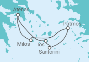 Itinerario del Crucero Navegando por las islas griegas - Seadream Yacht Club