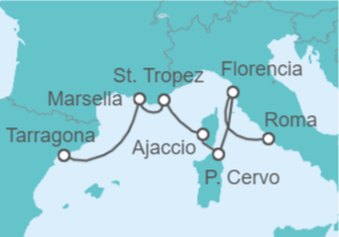 Itinerario del Crucero Francia, Italia - Explora Journeys