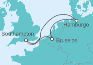 Itinerario del Crucero Alemania, Bélgica - Cunard