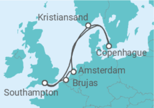 Itinerario del Crucero Norte de Europa - Disney Cruise Line