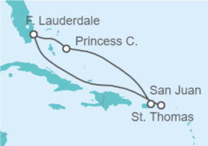Itinerario del Crucero Escapada Tropical: Cruza el Caribe desde Miami - Princess Cruises