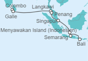 Itinerario del Crucero Malasia, Singapur - Hapag-Lloyd Cruises