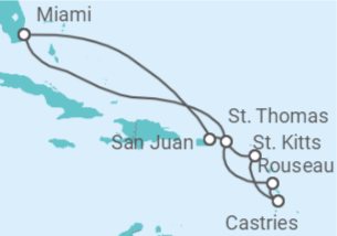 Itinerario del Crucero Iluminación caribeña - Oceania Cruises
