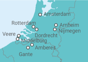 Itinerario del Crucero Holanda en plena floración de tulipanes - Riverside