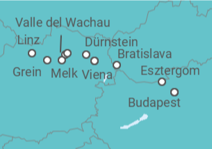 Itinerario del Crucero Esplendedores del Danubio - Riverside
