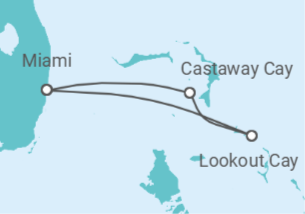 Itinerario del Crucero Bahamas, Castaway Cay y Lighthouse Point - Disney Cruise Line