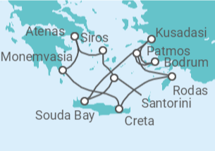Itinerario del Crucero Grecia y Turquía - Silversea