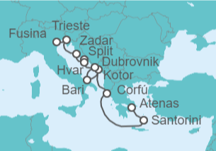 Itinerario del Crucero Grecia, Croacia e Italia - Silversea