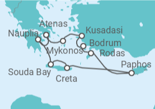 Itinerario del Crucero Islas Griegas y Turquía - Silversea