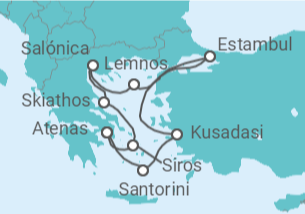 Itinerario del Crucero Turquía, Grecia - Silversea