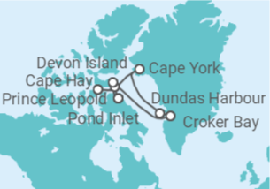 Itinerario del Crucero Canadá - Silversea