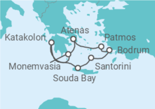 Itinerario del Crucero Islas griegas y Bodrum - Silversea