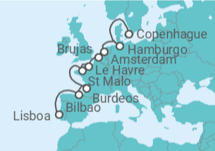 Itinerario del Crucero Norte de Europa - Silversea