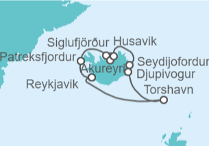 Itinerario del Crucero Islandia - Silversea