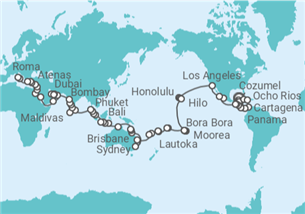 Itinerario del Crucero Vuelta al mundo 2027 - Regent Seven Seas