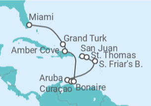 Itinerario del Crucero Aventura Tropical en el Caribe - Princess Cruises