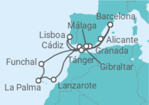 Itinerario del Crucero Islas Canarias, Portugal, Marruecos - Explora Journeys