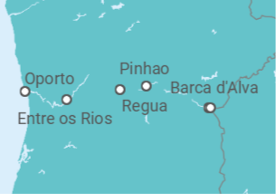 Itinerario del Crucero Sabores de Portugal y España - AmaWaterways
