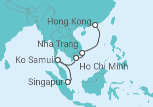 Itinerario del Crucero Oriente entre playas y cultura - Costa Cruceros