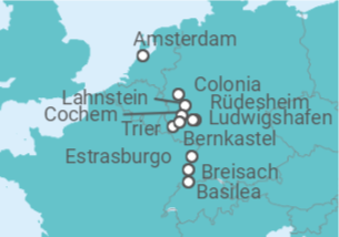 Itinerario del Crucero Cuentos de Hadas del Rin y Mosela - AmaWaterways