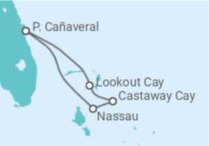 Itinerario del Crucero Bahamas, Lighthouse Point y Castaway Cay - Disney Cruise Line