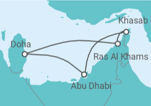 Itinerario del Crucero Arabia icónica 2026-2027 - Celestyal Cruises