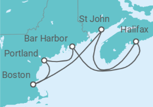 Itinerario del Crucero Estados Unidos (EE.UU.), Canadá - NCL Norwegian Cruise Line