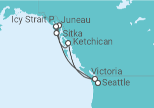 Itinerario del Crucero Alaska: Juneau, Ketchikan, Sitka y Victoria - NCL Norwegian Cruise Line