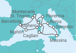 Itinerario del Crucero Francia, Mónaco, Italia, España - Explora Journeys
