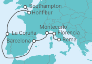 Itinerario del Crucero Caleidoscopio de la capital - Regent Seven Seas