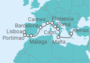 Itinerario del Crucero Costas radiantes - Regent Seven Seas
