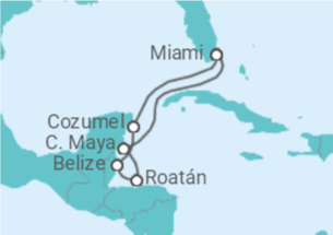 Itinerario del Crucero Ron, Roatán y ruinas - Regent Seven Seas